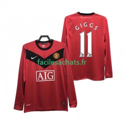Maillot Manchester United GIGGS 11 Retro 2009 2010 Domicile Homme ML