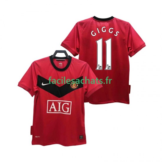 Maillot Manchester United GIGGS 11 Retro 2009 2010 Domicile Homme MC