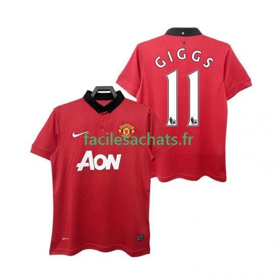 Maillot Manchester United GIGGS 11 Retro 2013 2014 Domicile Homme MC