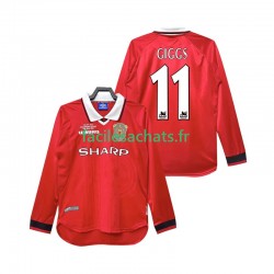 Maillot Manchester United Giggs 11 Retro 1999 2000 Domicile Homme ML