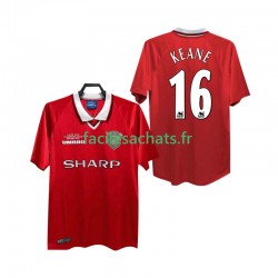 Maillot Manchester United Keane 16 Retro 1999 2000 Domicile Homme MC