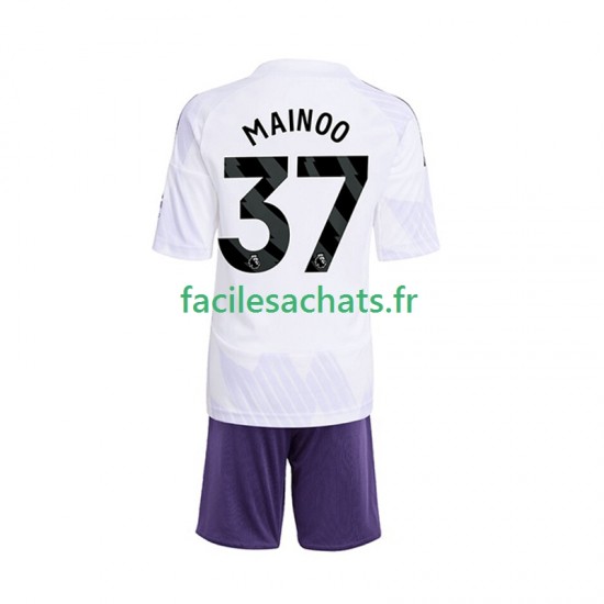 Maillot Manchester United Kobbie Mainoo 37 2025-2026 Extérieur Enfant MC