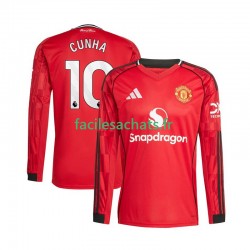 Maillot Manchester United Matheus Cunha 10 2025-2026 Domicile Homme ML