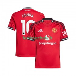 Maillot Manchester United Matheus Cunha 10 2025-2026 Domicile Homme MC