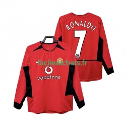 Maillot Manchester United RONALDO 7 Retro 2002 2004 Domicile Homme ML