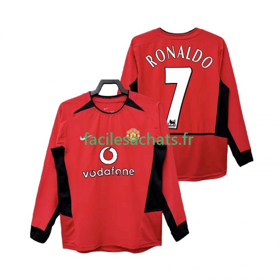 Maillot Manchester United RONALDO 7 Retro 2002 2004 Domicile Homme ML