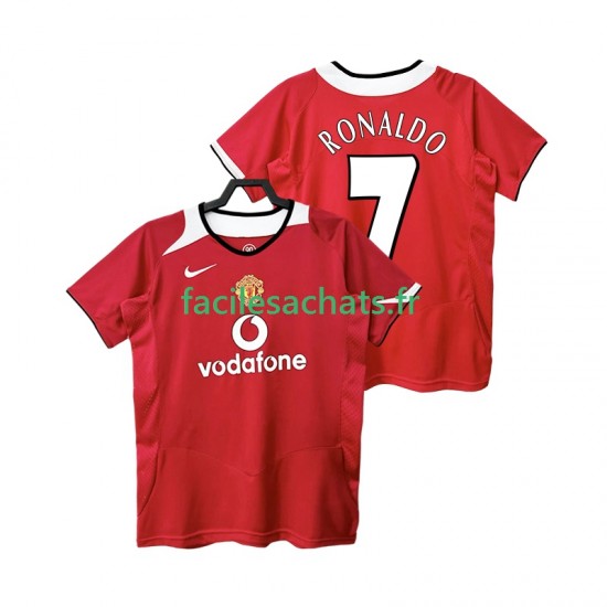 Maillot Manchester United RONALDO 7 Retro 2005 2006 Domicile Homme MC