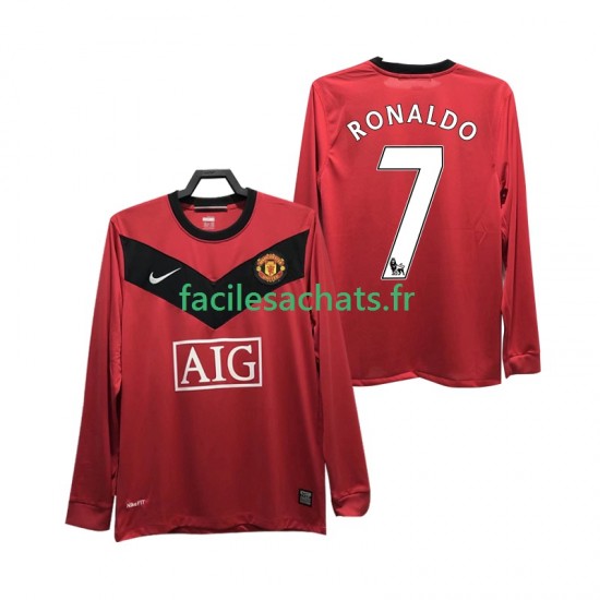 Maillot Manchester United RONALDO 7 Retro 2009 2010 Domicile Homme ML