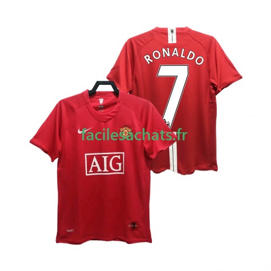 Maillot Manchester United RONALDO 7 Retro Premier League 2007 2008 Domicile Homme MC