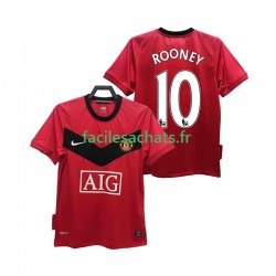 Maillot Manchester United ROONEY 10 Retro 2009 2010 Domicile Homme MC