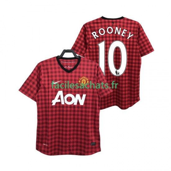 Maillot Manchester United ROONEY 10 Retro 2012 2013 Domicile Homme MC