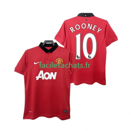 Maillot Manchester United ROONEY 10 Retro 2013 2014 Domicile Homme MC