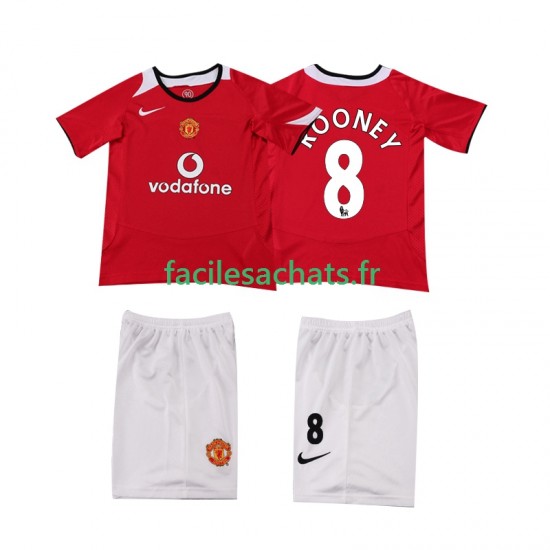 Maillot Manchester United ROONEY 8 Retro 2005 2006 Domicile Enfant MC