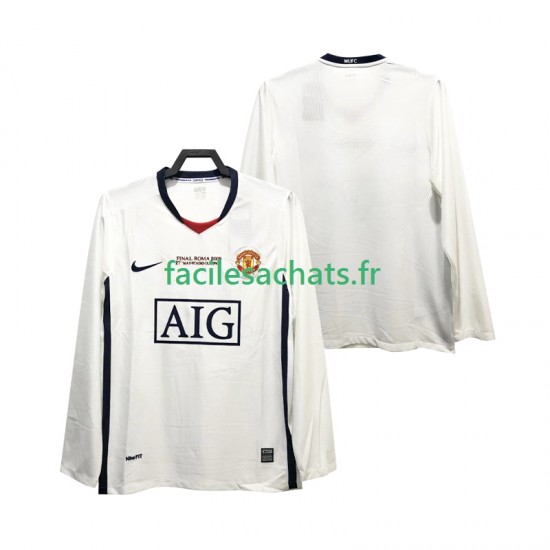 Maillot Manchester United Retro Champions League 2008 2009 Extérieur Homme ML