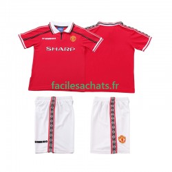 Maillot Manchester United Retro 1998 1999 Domicile Enfant MC