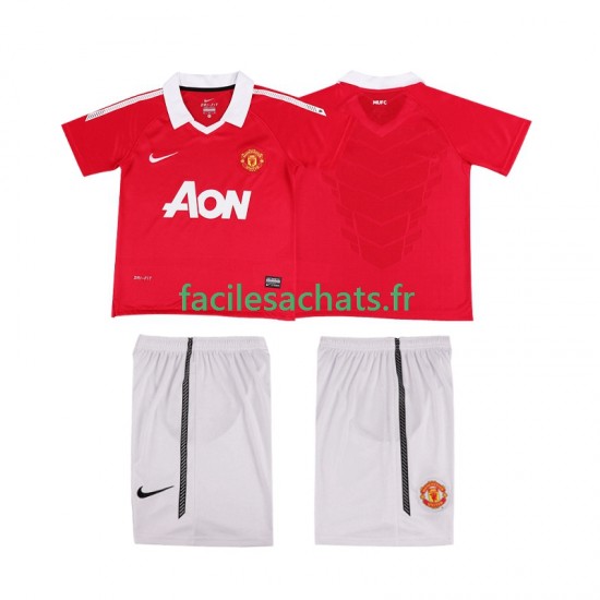 Maillot Manchester United Retro 2010 2011 Domicile Enfant MC