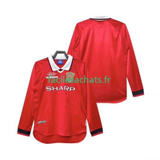 Maillot Manchester United Retro 1999 2000 Domicile Homme ML