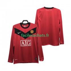 Maillot Manchester United Retro 2009 2010 Domicile Homme ML
