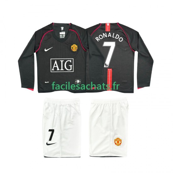 Maillot Manchester United Ronaldo 7 Retro 2007 2008 Extérieur Enfant ML
