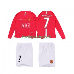 Maillot Manchester United Ronaldo 7 Retro Premier League 2008 2009 Domicile Enfant ML