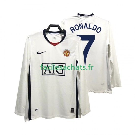 Maillot Manchester United Ronaldo 7 Retro Premier League 2008 2009 Extérieur Homme ML