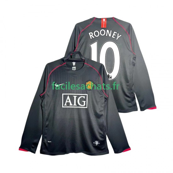 Maillot Manchester United Rooney 10 Retro 2007 2008 Extérieur Homme ML