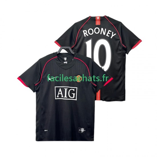 Maillot Manchester United Rooney 10 Retro 2007 2008 Extérieur Homme MC