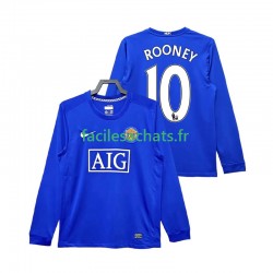 Maillot Manchester United Rooney 10 Retro 2008 2009 3ème Homme ML