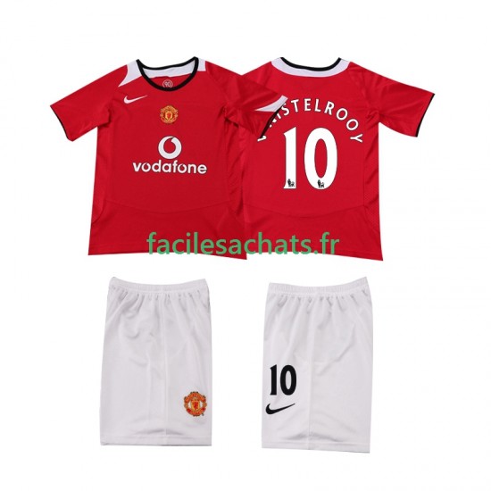 Maillot Manchester United Ruud van Nistelrooy Retro 2005 2006 Domicile Enfant MC