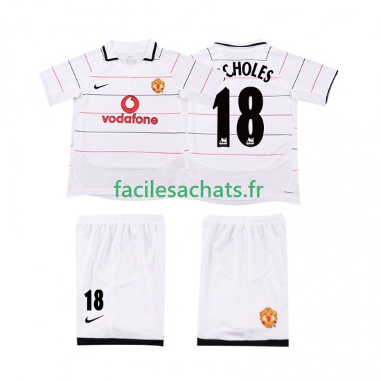 Maillot Manchester United SCHOLES 18 Retro 2003 2006 3ème Enfant MC