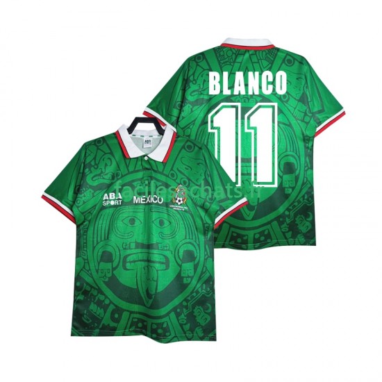Maillot Mexique BLANCO 11 Retro 1998 Domicile Homme MC