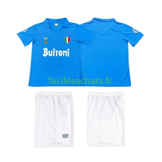 Maillot Naples Retro 1987 1988 Domicile Enfant MC