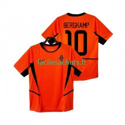 Maillot Pays-Bas BERGKAMP 10 Retro 2002 Domicile Homme MC