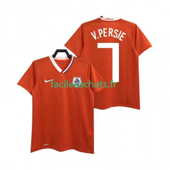 Maillot Pays-Bas Robin van Persie 7 Retro 2008 Domicile Homme MC