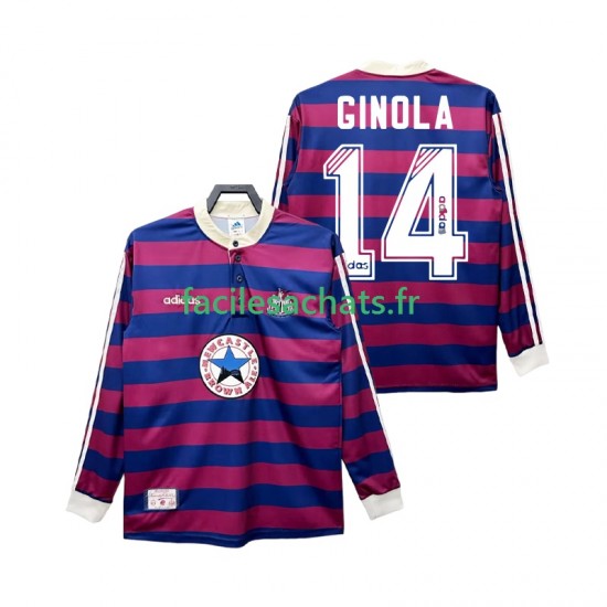 Maillot Newcastle United GINOLA 14 Retro 1995 1997 Extérieur Homme ML