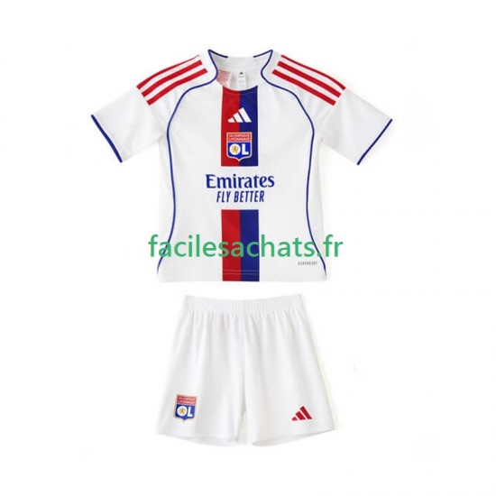 Maillot Olympique Lyonnais 2025-2026 Domicile Enfant MC