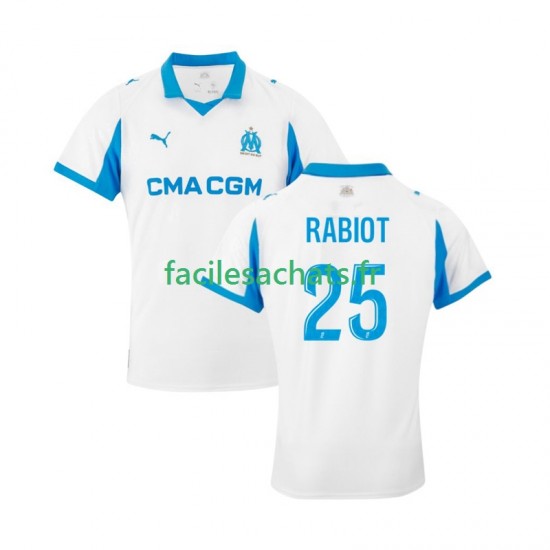 Maillot Olympique de Marseille Adrien Rabiot 25 2025-2026 Domicile Homme MC