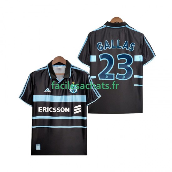 Maillot Olympique de Marseille Gallas 23 Retro 1999 2000 3ème Homme MC