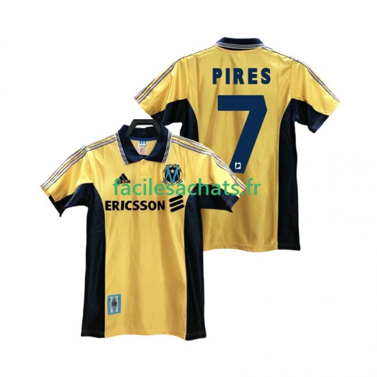 Maillot Olympique de Marseille PIRES 7 Retro 1998 1999 3ème Homme MC