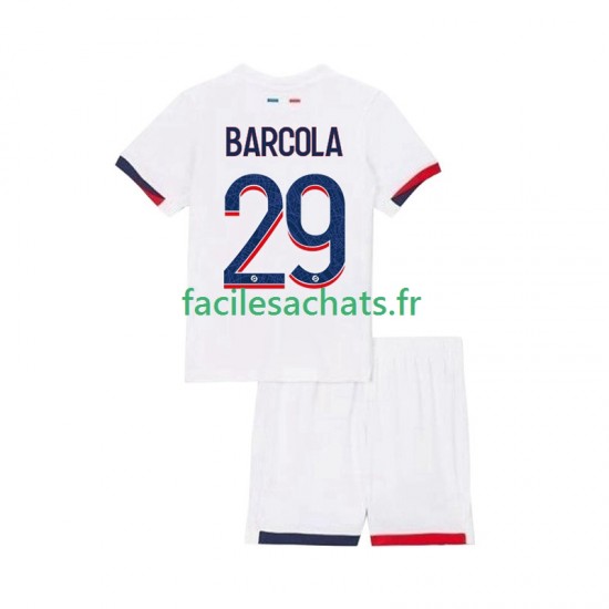 Maillot Paris Saint-Germain Bradley Barcola 29 2025-2026 Extérieur Enfant MC
