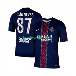 Maillot Paris Saint-Germain Joao Neves 87 2025-2026 Domicile Homme MC