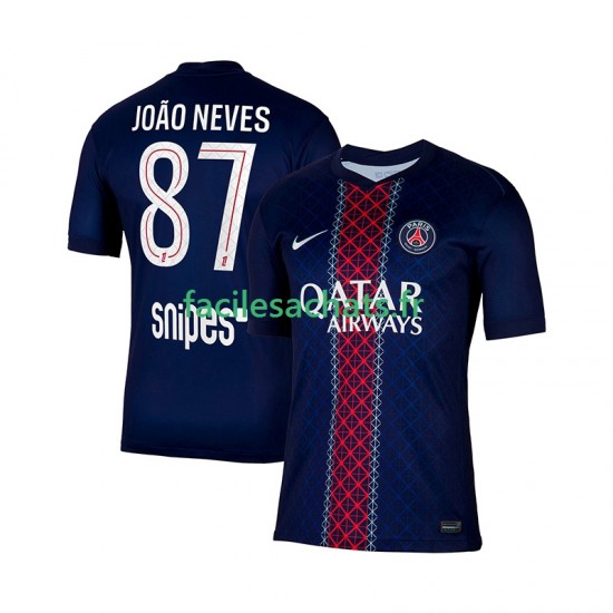 Maillot Paris Saint-Germain Joao Neves 87 2025-2026 Domicile Homme MC