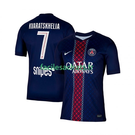 Maillot Paris Saint-Germain Khvicha Kvaratskhelia 7 2025-2026 Domicile Homme MC