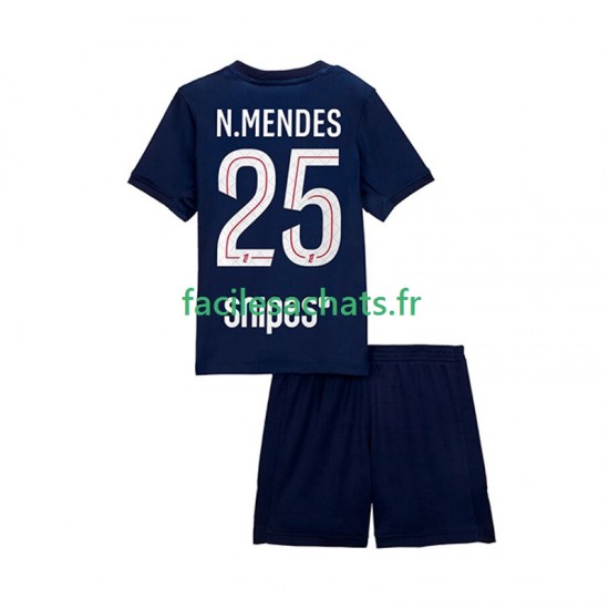 Maillot Paris Saint-Germain Nuno Mendes 25 2025-2026 Domicile Enfant MC