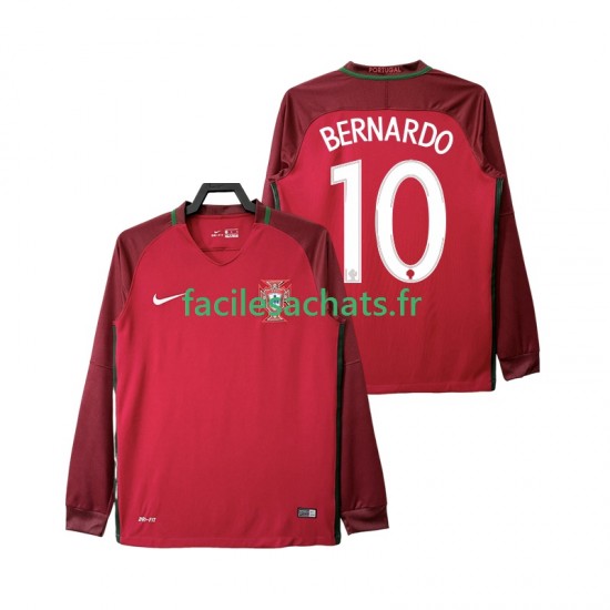 Maillot Portugal BERNARDO 10 Retro 2016 Domicile Homme ML