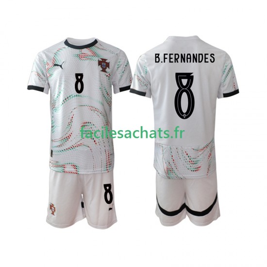 Maillot Portugal Bruno Fernandes 8 2025-2026 Extérieur Enfant MC