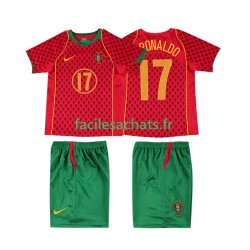 Maillot Portugal Cristiano Ronaldo 17 Retro 2004 Domicile Enfant MC
