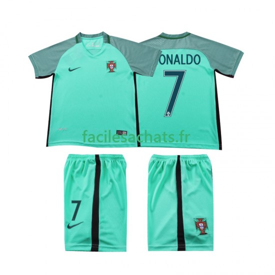 Maillot Portugal Cristiano Ronaldo 7 Retro 2016 Extérieur Enfant MC