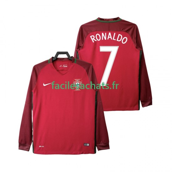 Maillot Portugal Cristiano Ronaldo 7 Retro 2016 Domicile Homme ML