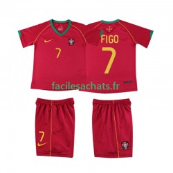 Maillot Portugal FIGO 7 Retro 2006 Domicile Enfant MC